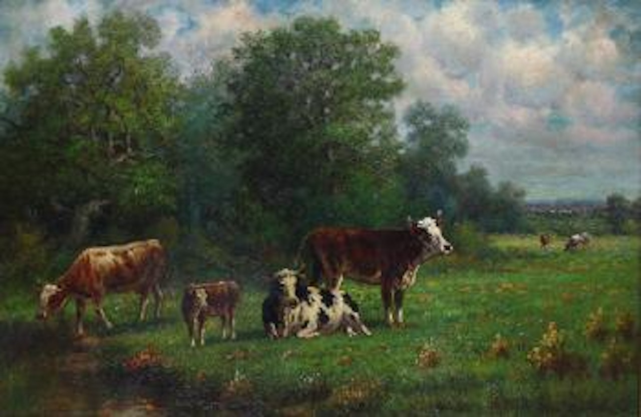 Landscape with cattle by Rosa Bonheur