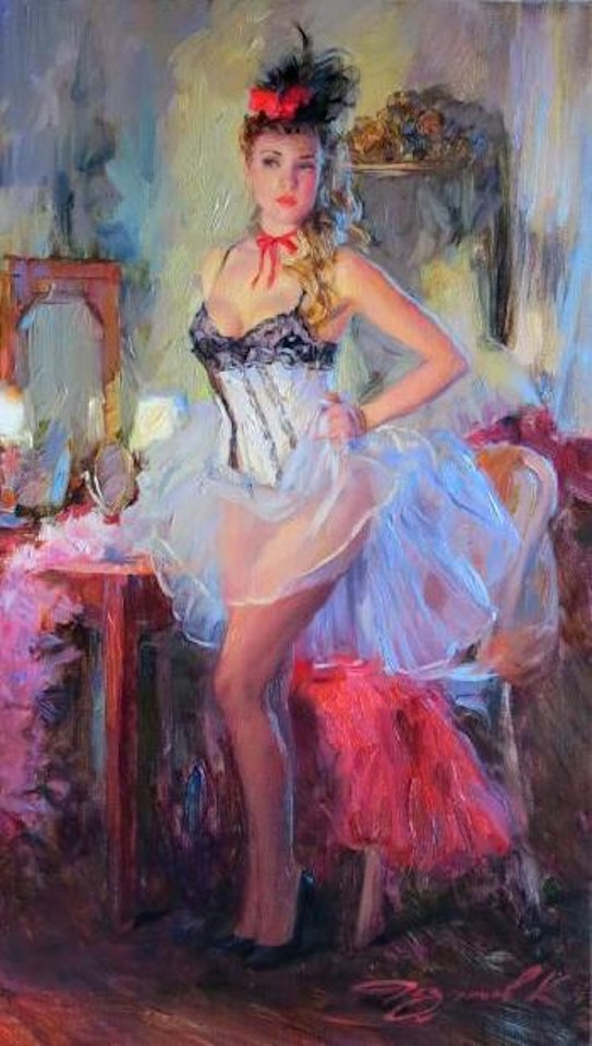 In the dressing room by Constantin Razoumov