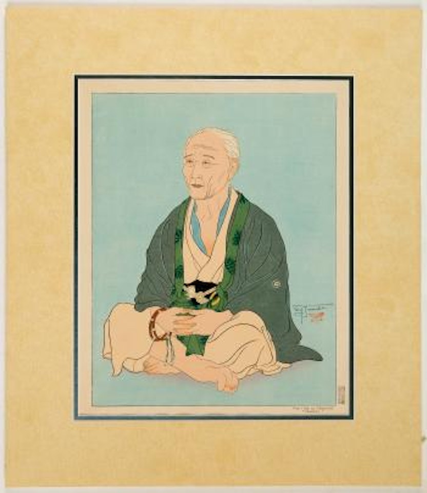 Vieillad au Chapelet 'Kawadzu' (Mr. Kawada, The Old Man in the Chapel) ,
Printed
1940 by Paul Jacoulet
