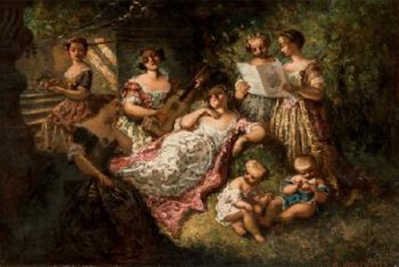 Le concert by Adolphe Monticelli