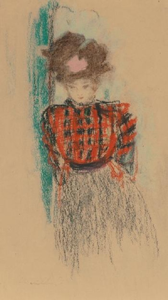 Young woman in a plaid blouse by Édouard Vuillard