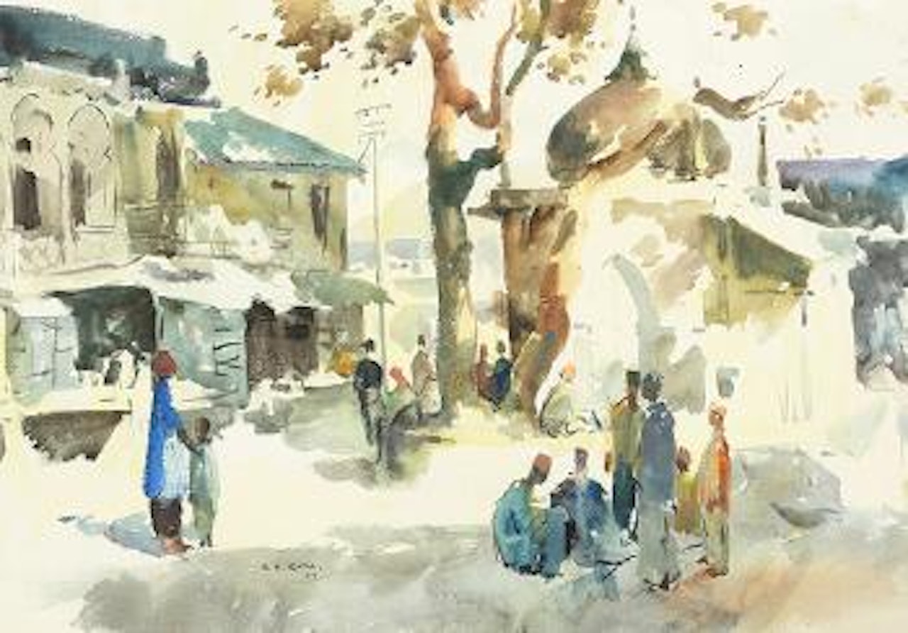Untitled (City Temple) by Sayed Haider Raza