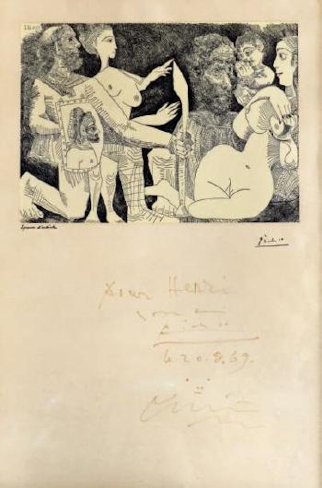 Scène mythologique, peut-être la convoitise d’Agamemnon pour Briséis by Pablo Picasso