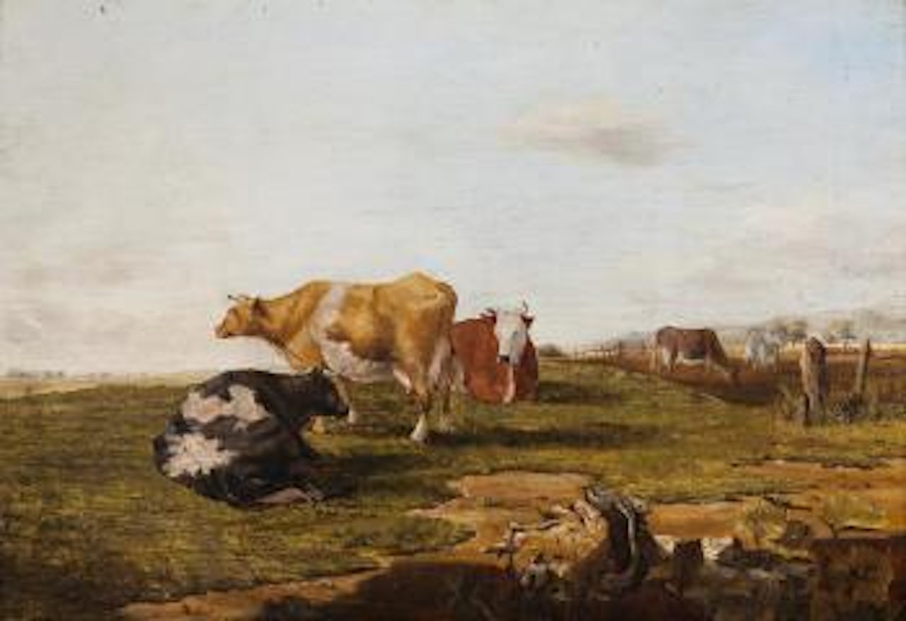 Cattle in a Meadow by Thomas Sidney Cooper
