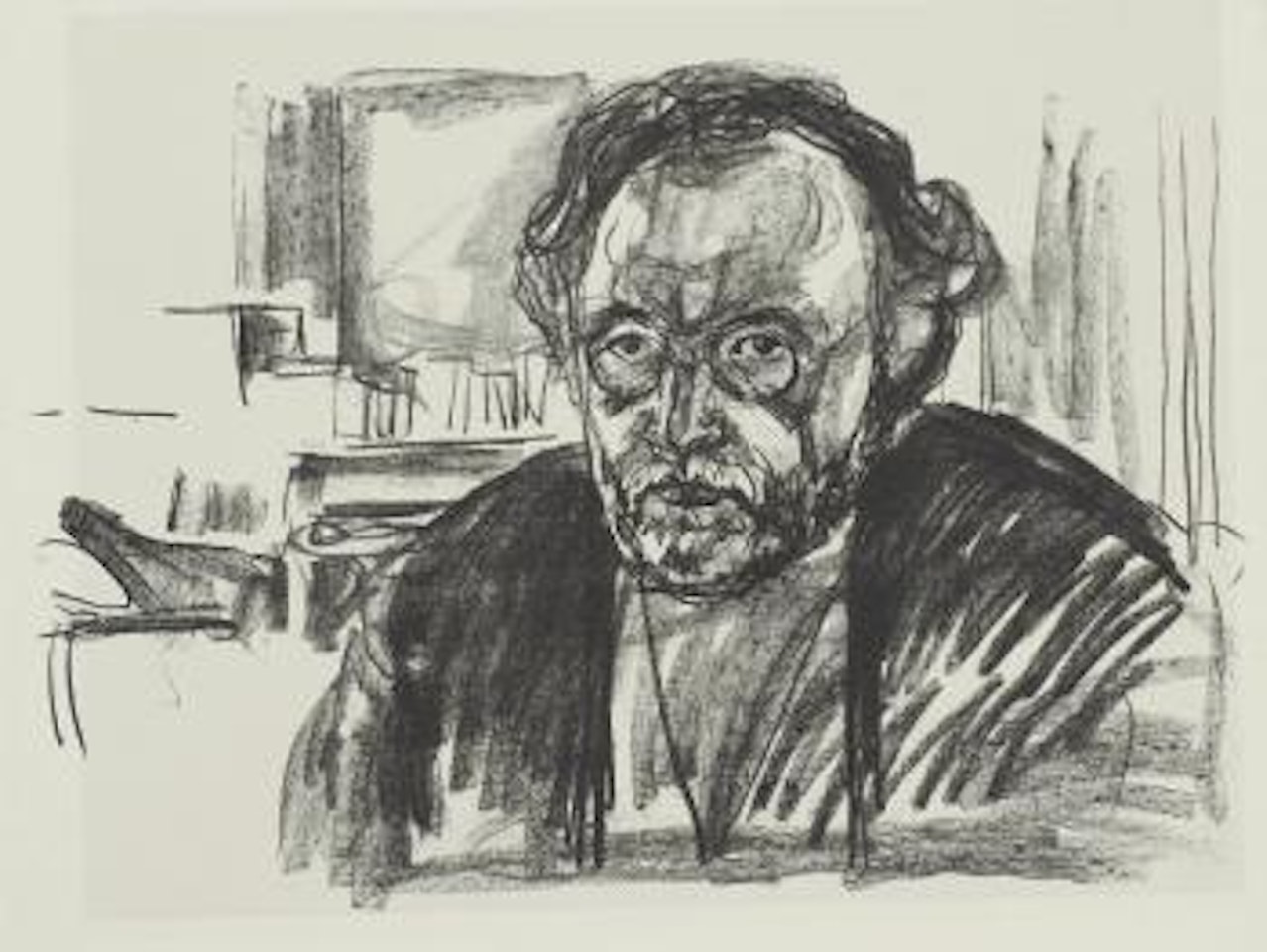 Self-Portrait with Beard by Edvard Munch