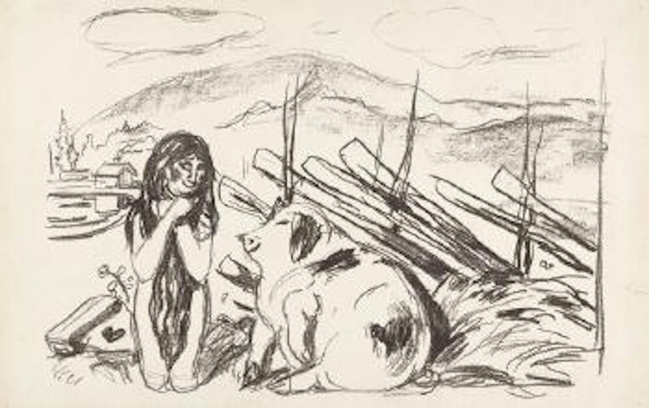 Omega und das Schwein aus: Alfa und Omega by Edvard Munch