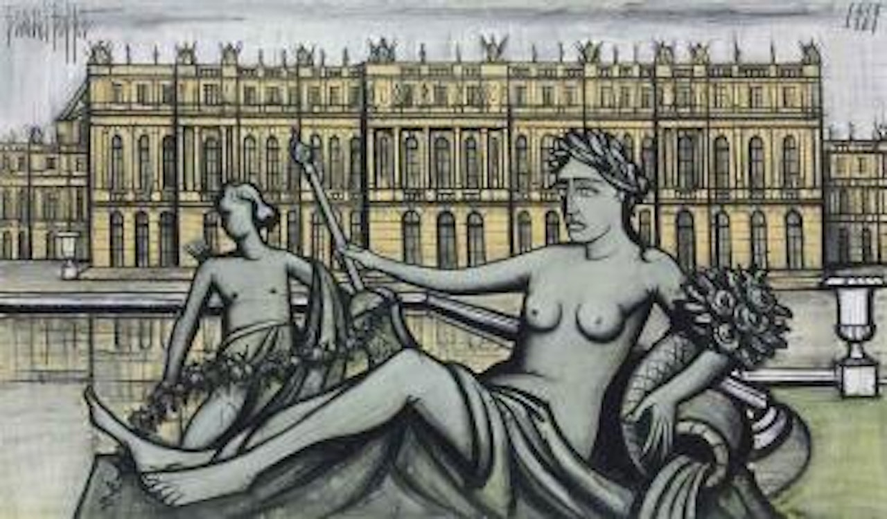 Le château de Versailles et la statue de Flore by Bernard Buffet
