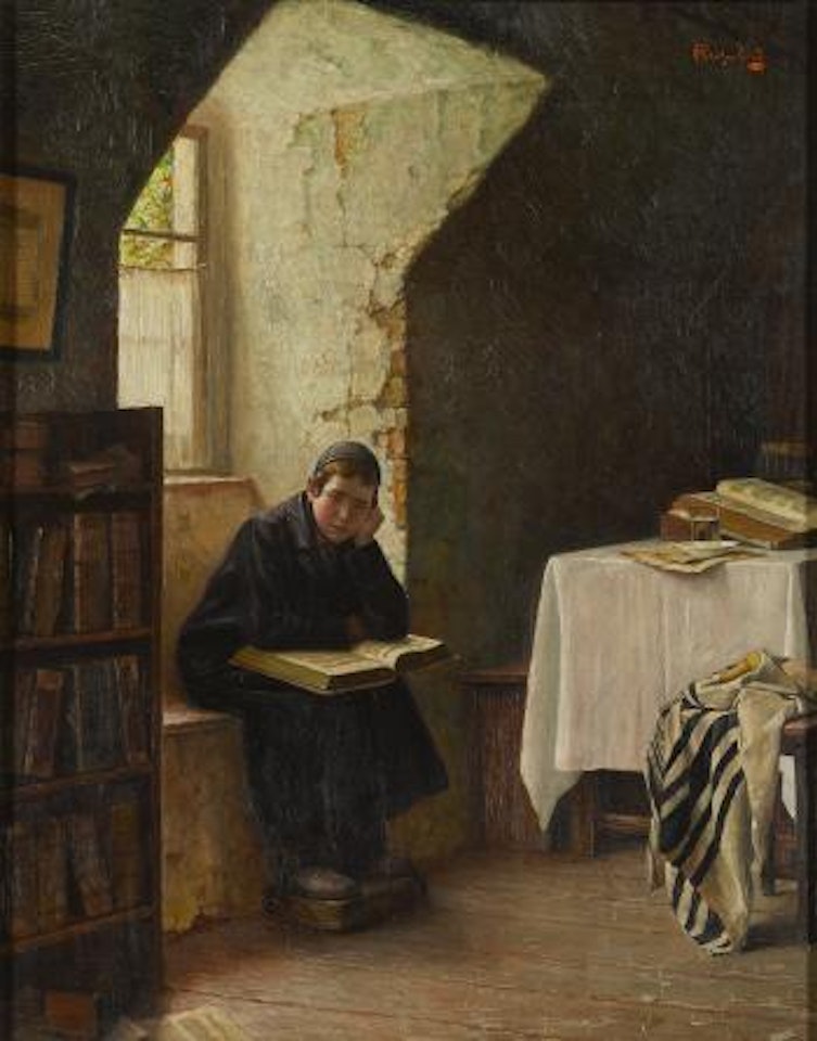 Yeshiva Boy Studying by Alois Heinrich Priechenfried