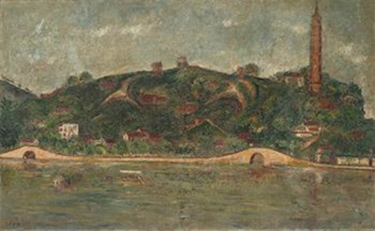 Scenery of the West Lake Baoshi Mountain by Chen Cheng-Po