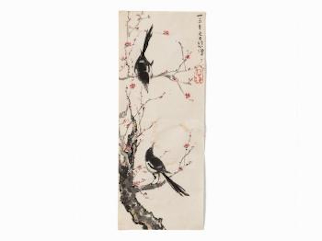 Study of Magpies on Blossoming Branch by Xu Beihong