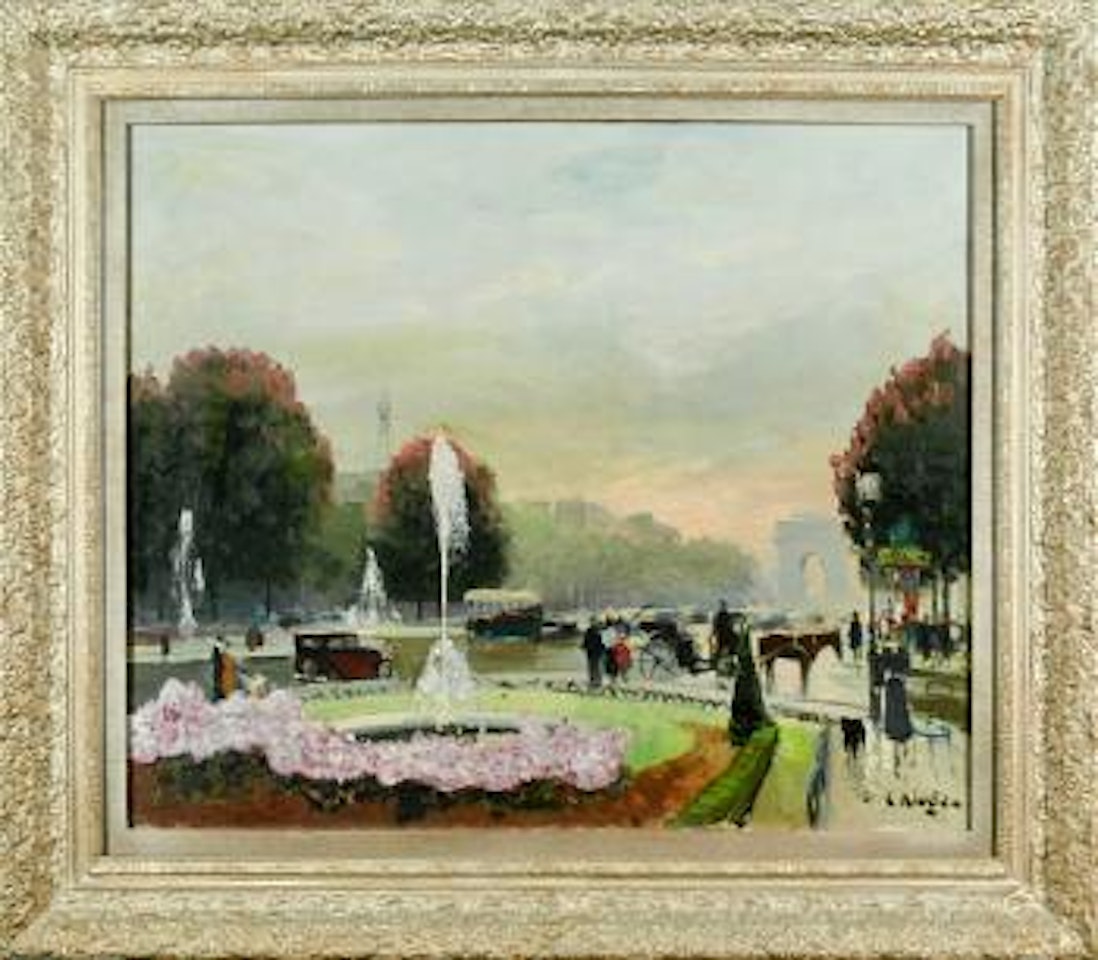Fountain Outside Champ Elysees by Constantin Kluge