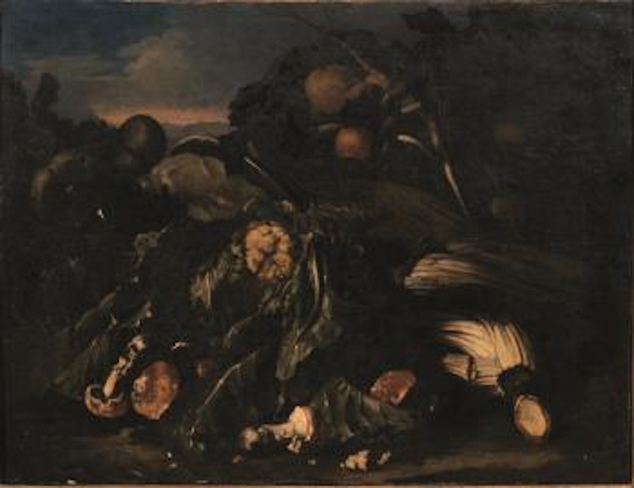 Natura morta con funghi e cardi by Franz Werner von Tamm
