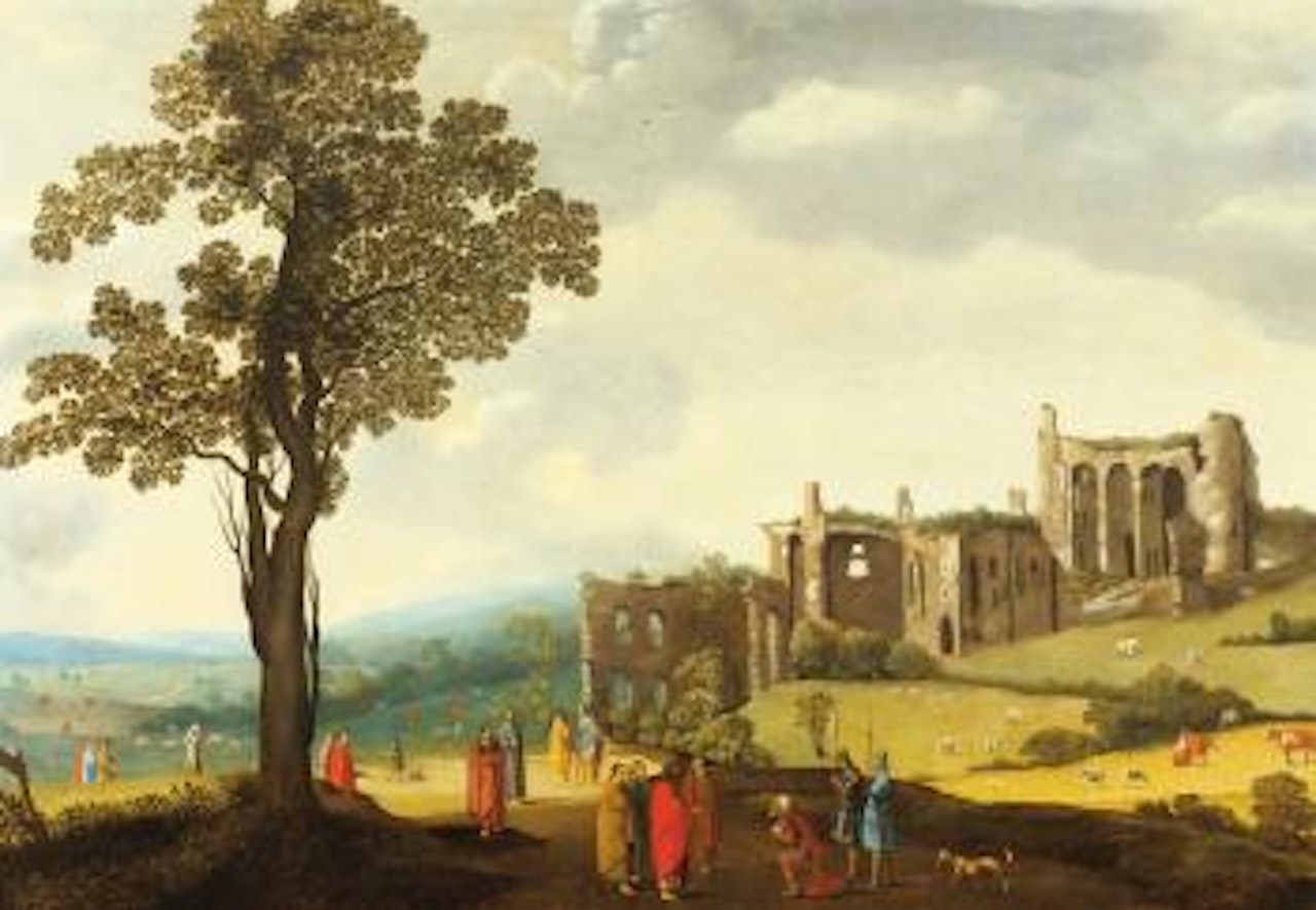 Le Christ et Le Centurion dans un paysage by Dutch School
