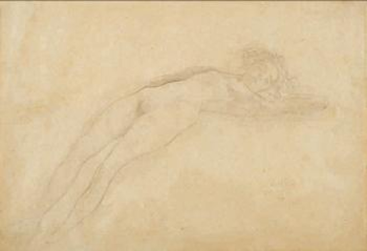 Liegender weiblicher Akt by Gustav Klimt