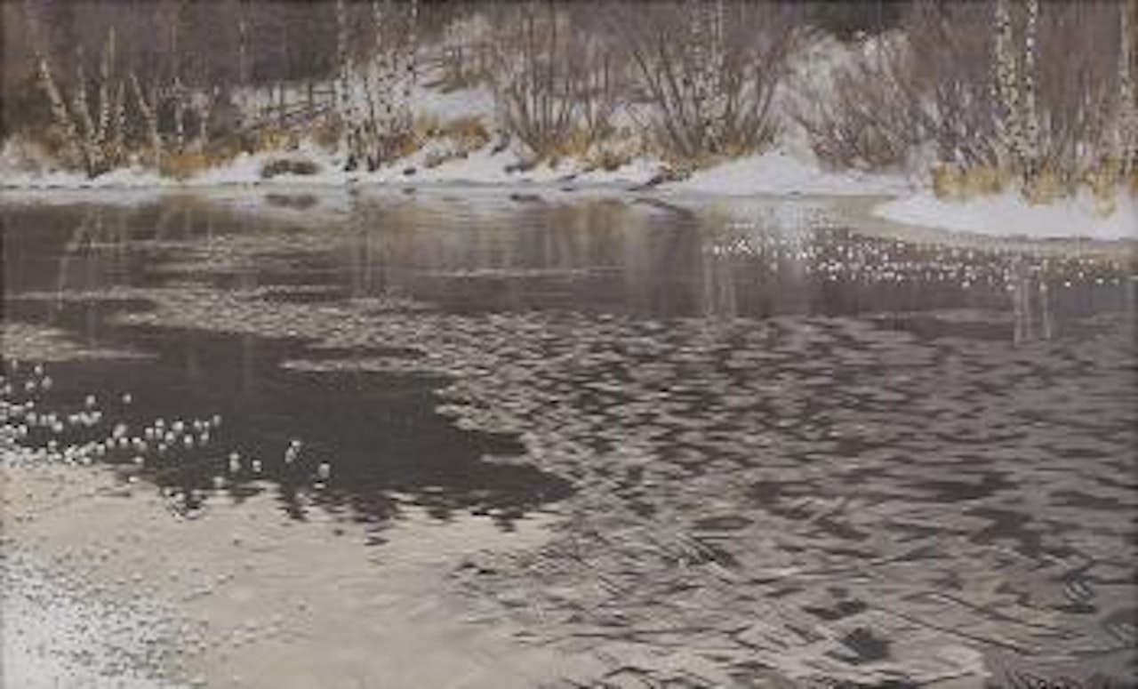 Rimfrost på sjön Racken by Gustaf Fjaestad