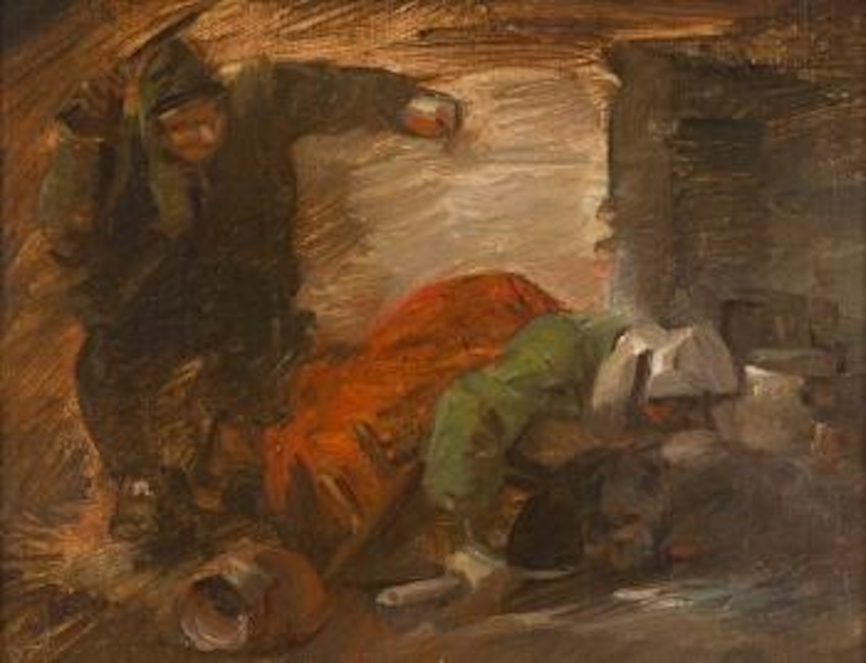 Streitendes Bauernpaar by Wilhelm Busch