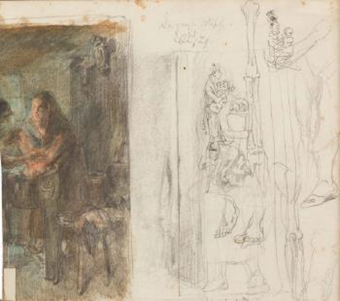 Die große Wäsche und Besuch by Wilhelm Busch