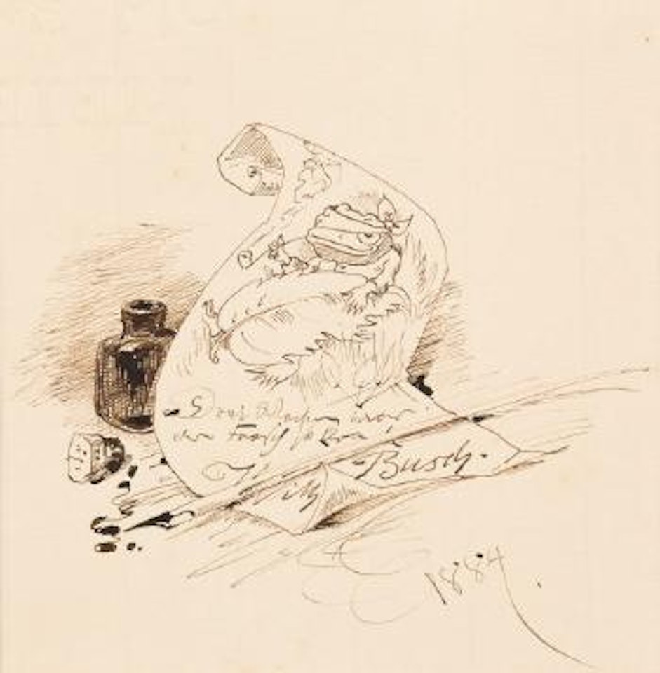 Drei Wochen war der Frosch so krank by Wilhelm Busch