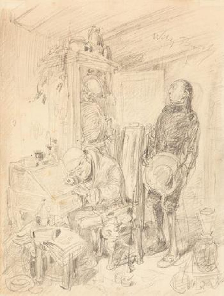 Der Bankier am Schreibpult by Wilhelm Busch