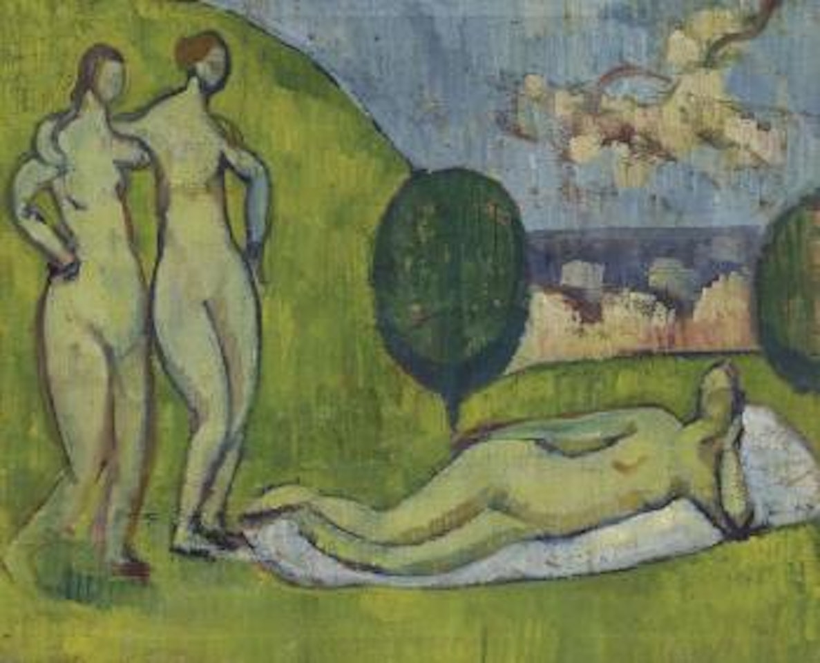 Nus dans un paysage by Emile Bernard