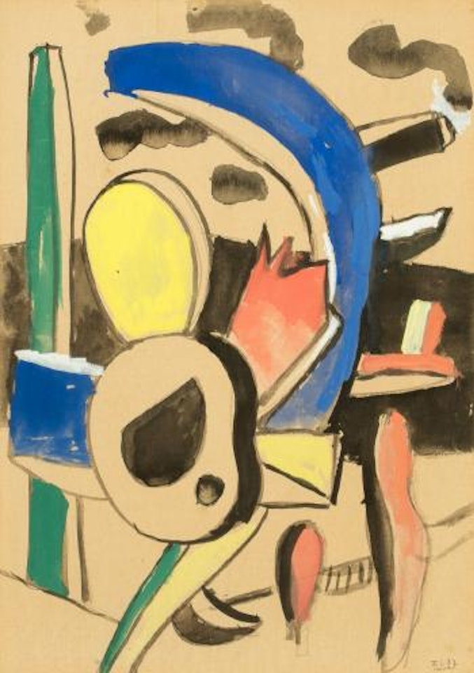 Étude pour Papillon et Fleur by Fernand Leger