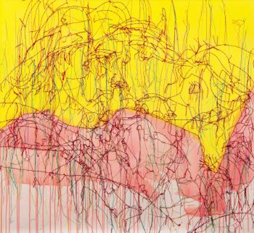 Dormeuse Jaune et Rouge by Ghada Amer