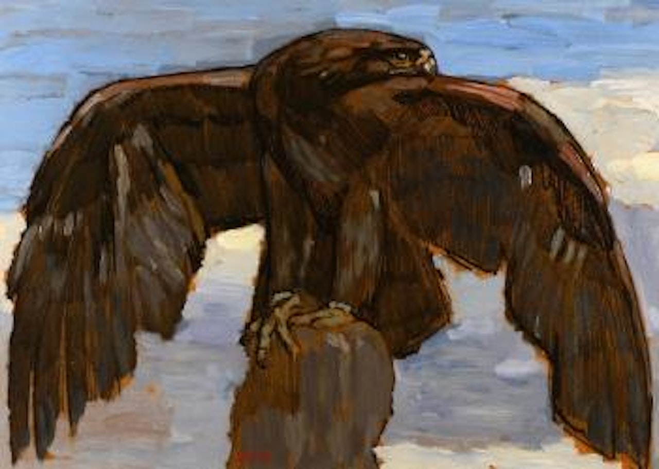 Aigle aux ailes déployées by Paul Jouve