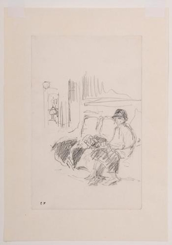 Jeune femme assise sur un canape by Édouard Vuillard