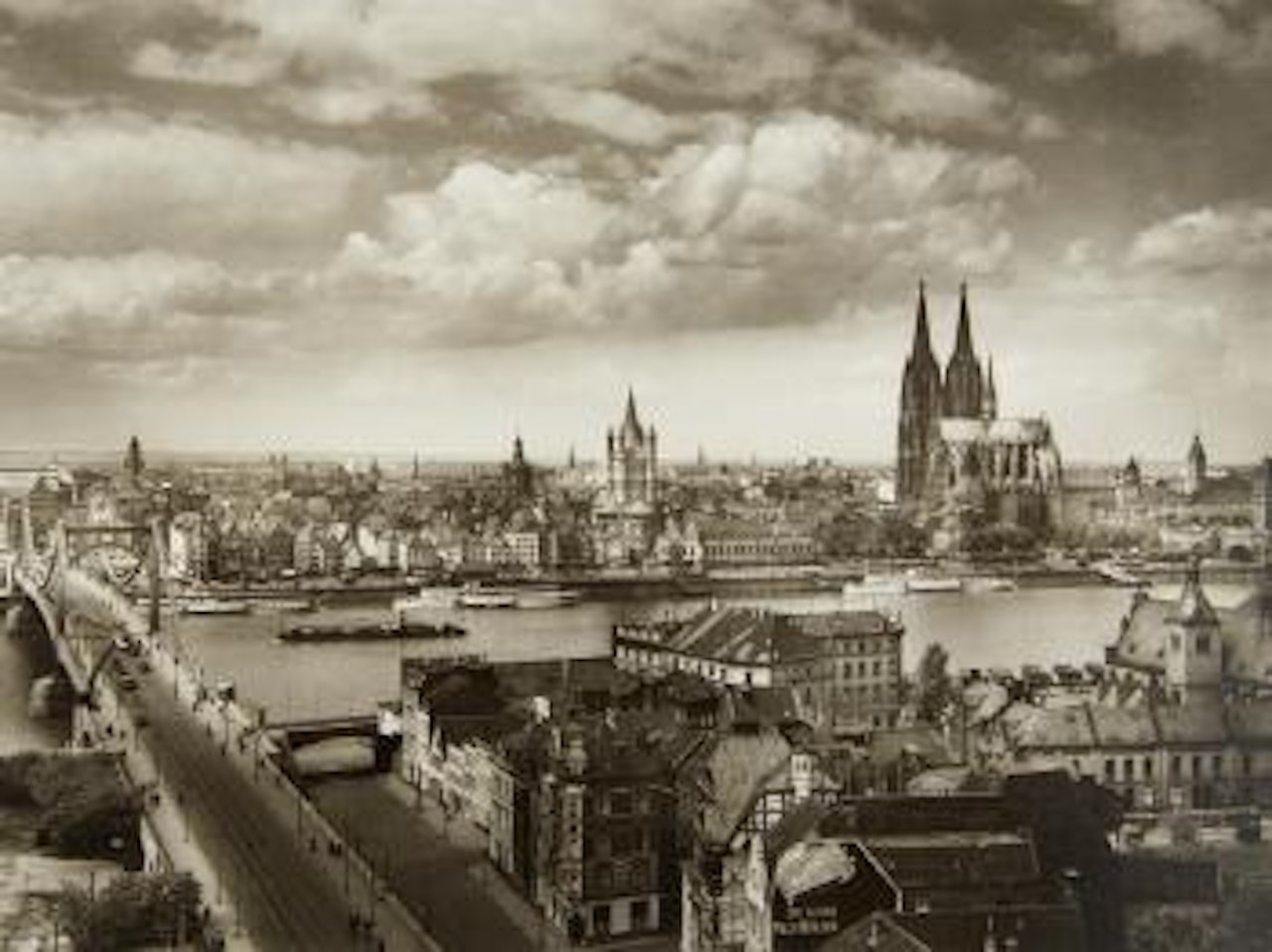 Köln, die Rheinfront von St. Heribert aus Gesehen by August Sander