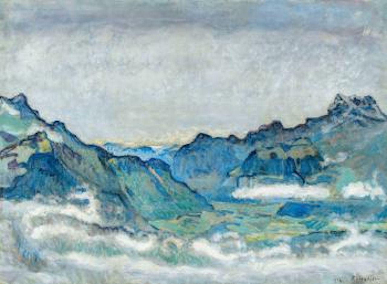 Rhonetal mit Dents du Midi by Ferdinand Hodler