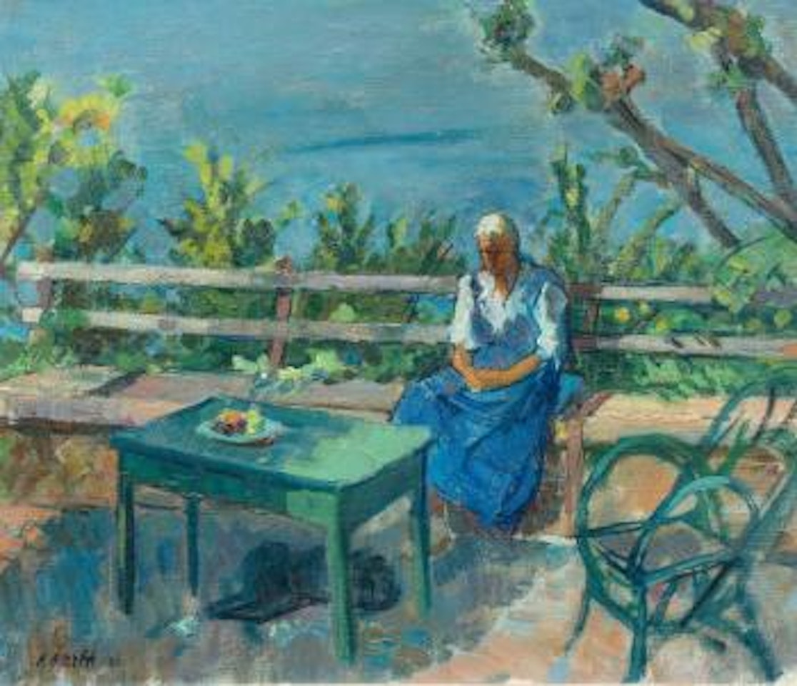 Figur auf der Terrasse I by Paul Basilius Barth