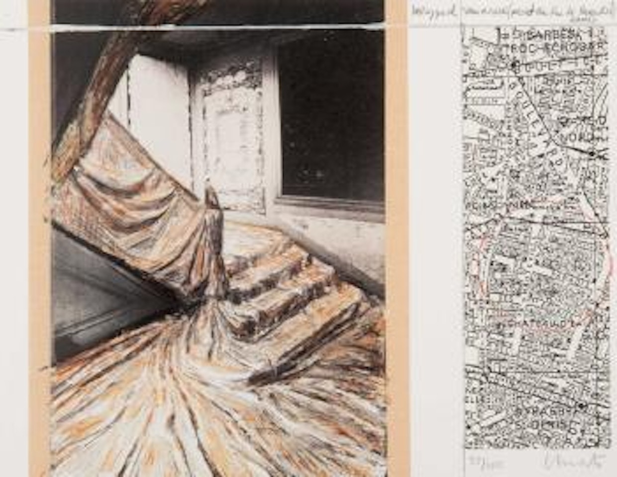 Wrapped Staircase (Project for Rue Paradis, Paris) by Christo