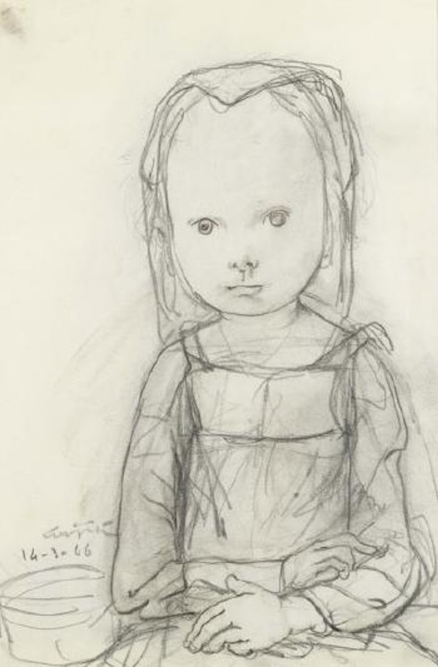 Portrait de petite fille by Leonard Tsuguharu Foujita