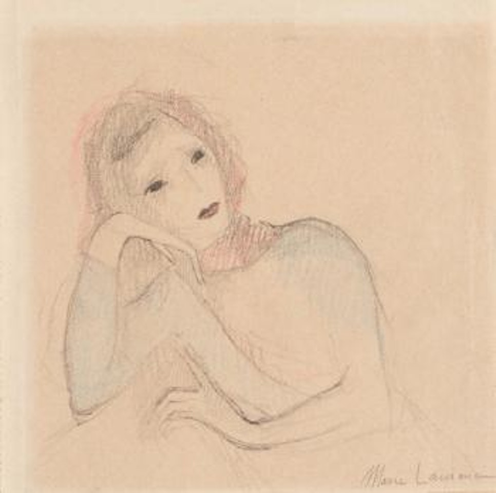 Jeune femme accoudée by Marie Laurencin