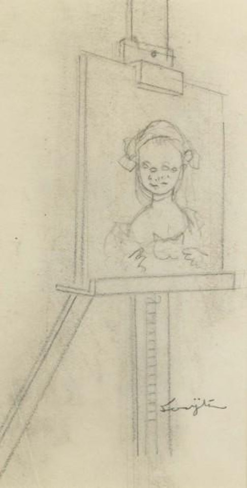 Dans l'atelier by Leonard Tsuguharu Foujita