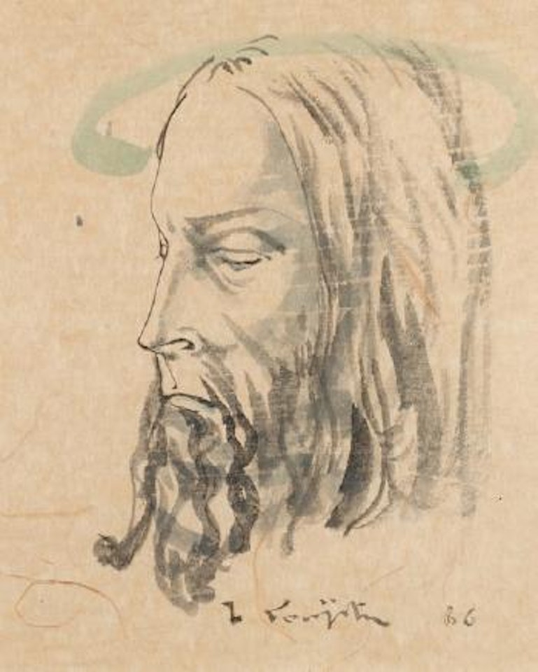 Tête de Christ auréolée de profil by Leonard Tsuguharu Foujita