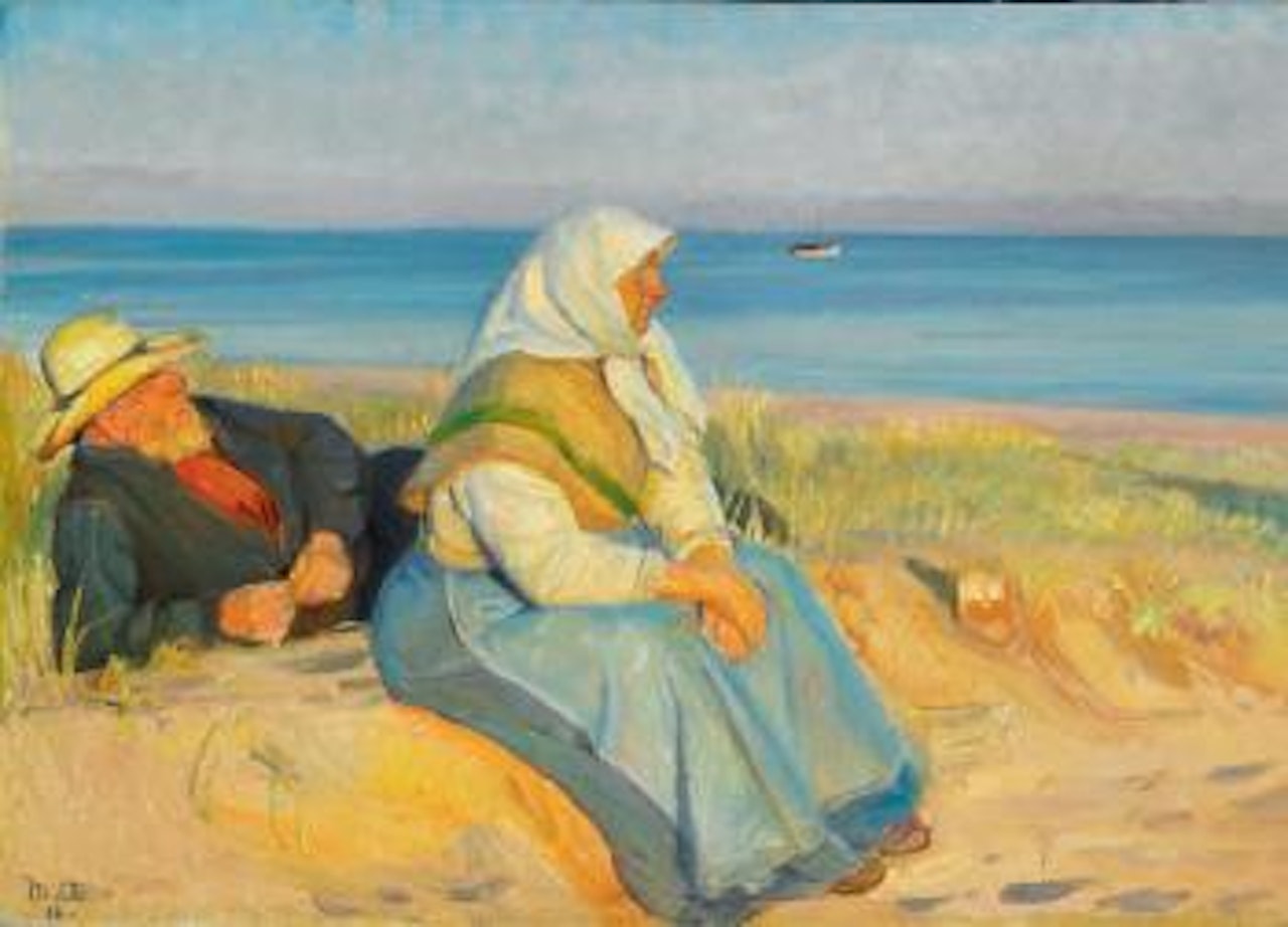 Fiskeren og hans Kone på en Klit by Michael Ancher