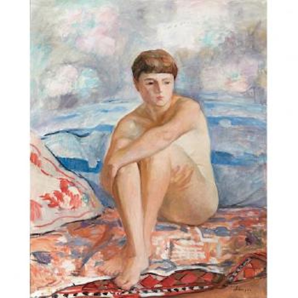 Femme Nu Assise Sur La Plage by Henri Lebasque