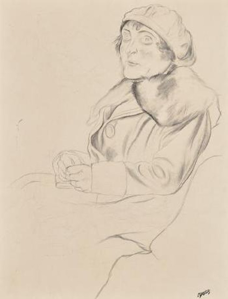 Seated Woman; The Confrontation: a double-sided work by George Grosz