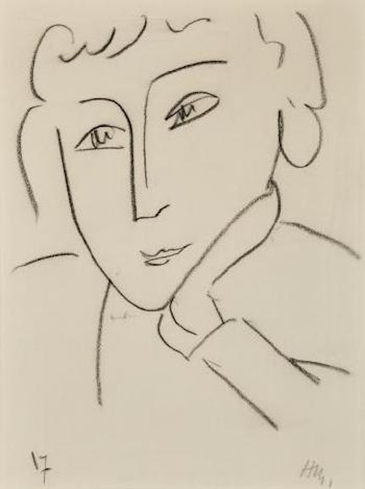 Head of a Woman, Leaning on her left hand by Henri Matisse
