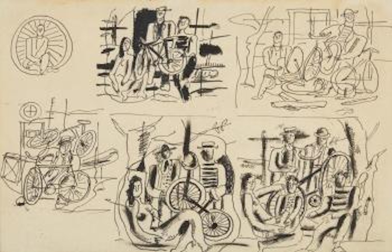 Six Etudes Pour 'Les Cyclistes' by Fernand Leger