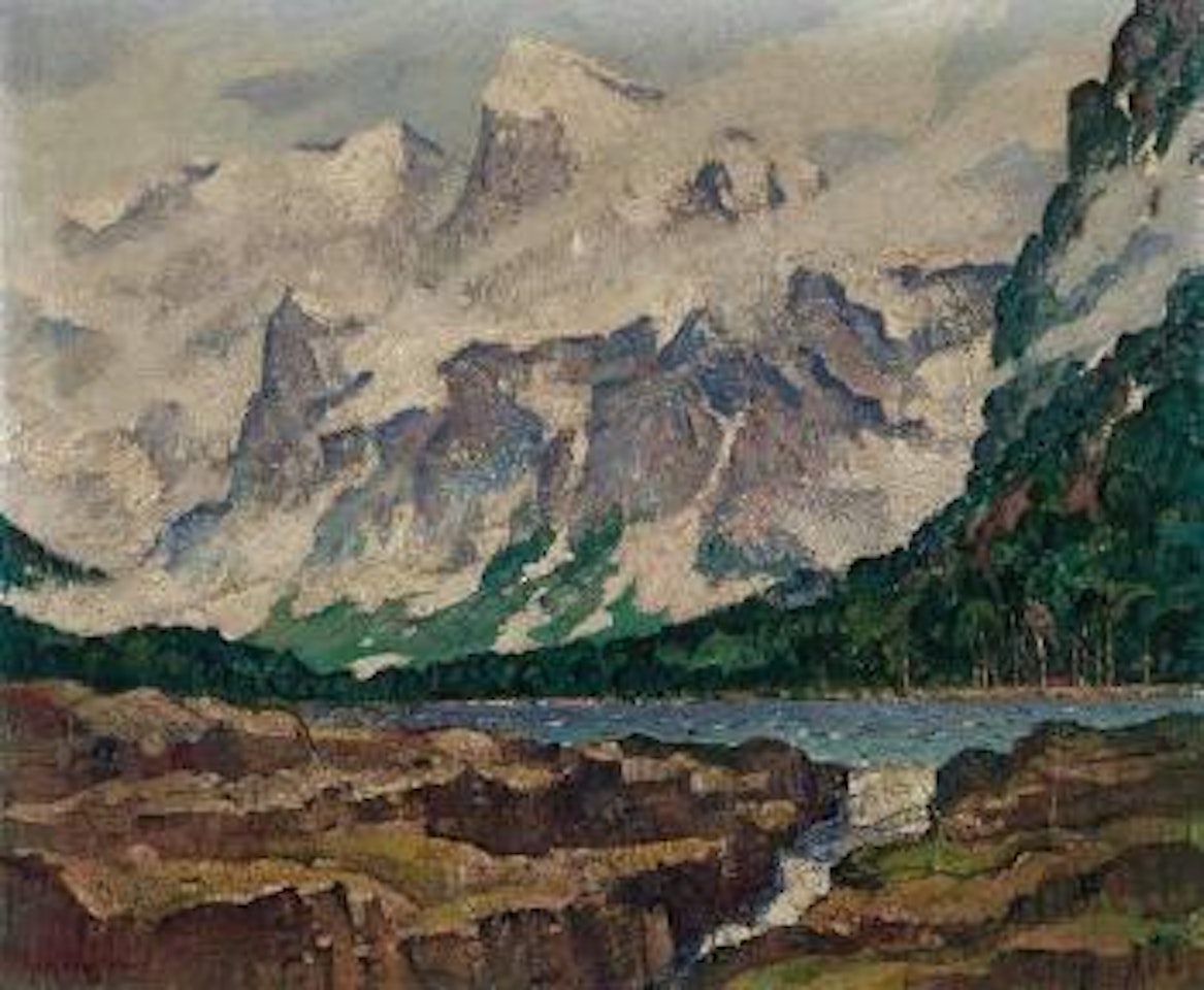 Swift Current Falls, Glacier National Park by Guy Carleton Wiggins