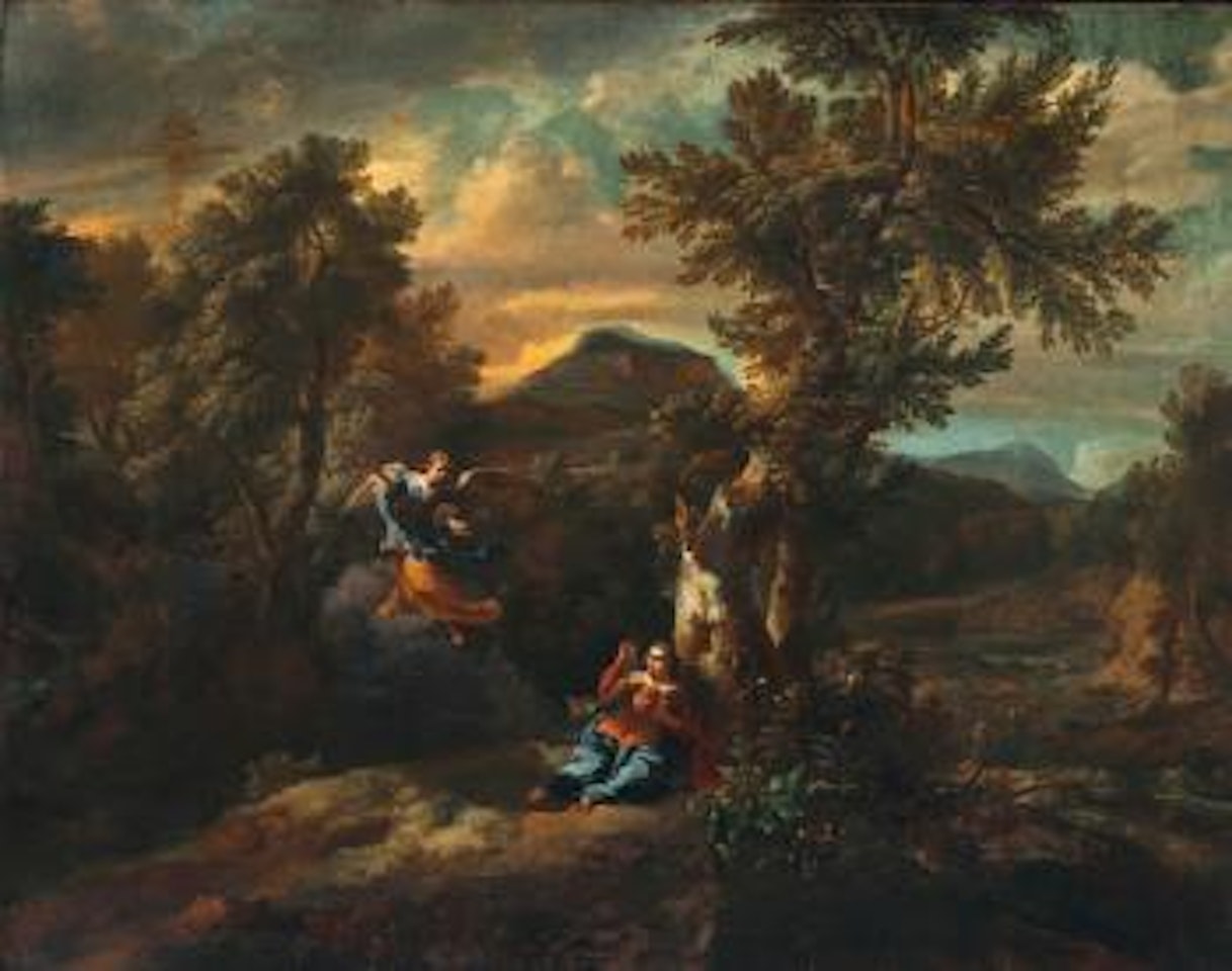 Hagar and the angel in the wilderness by Dutch School