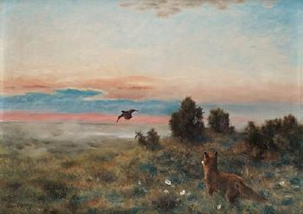 Hunting Fox by Bruno Liljefors