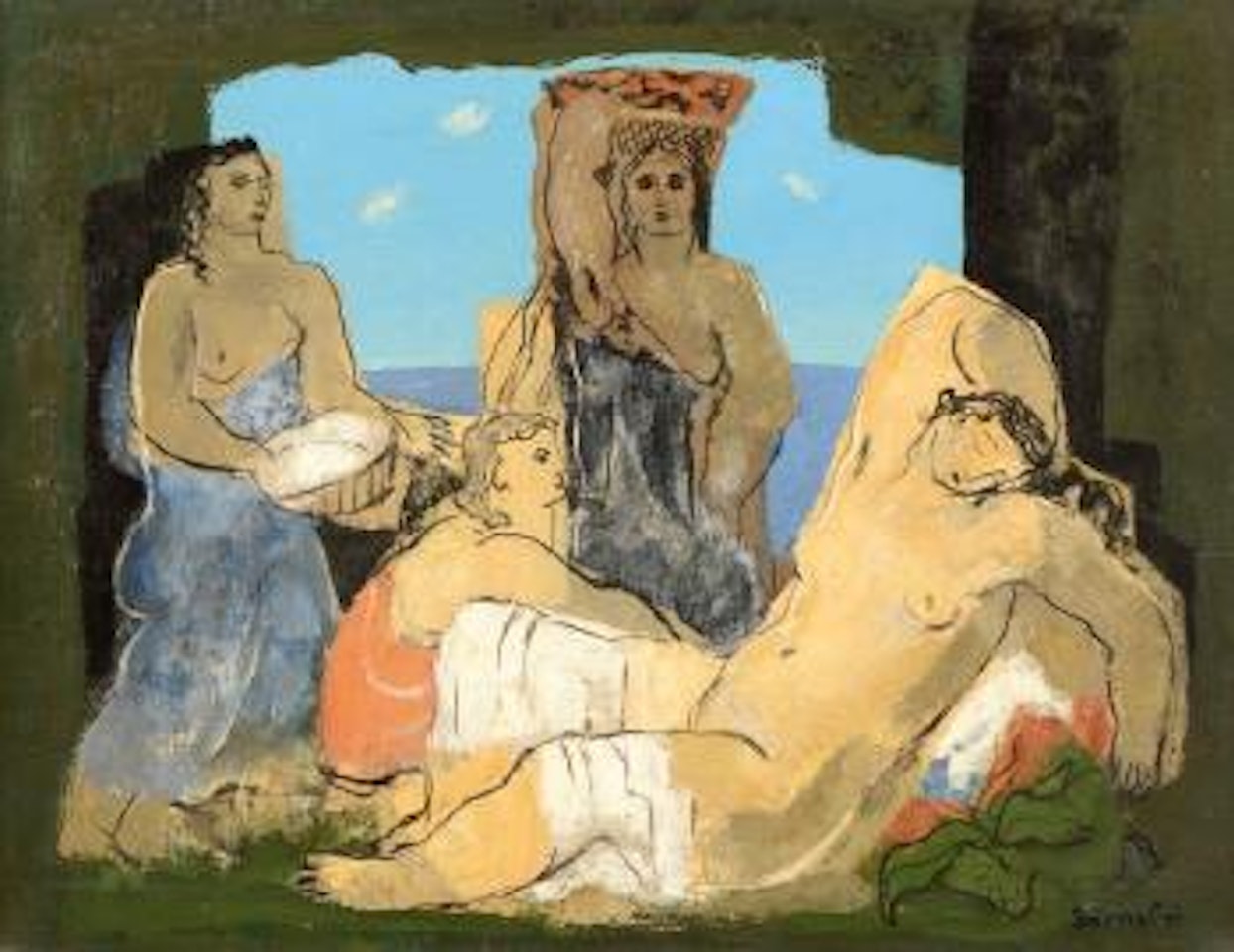 Quatre nymphes by Jean Souverbie