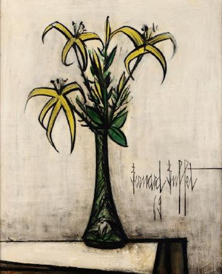 Liliums dans un vase by Bernard Buffet