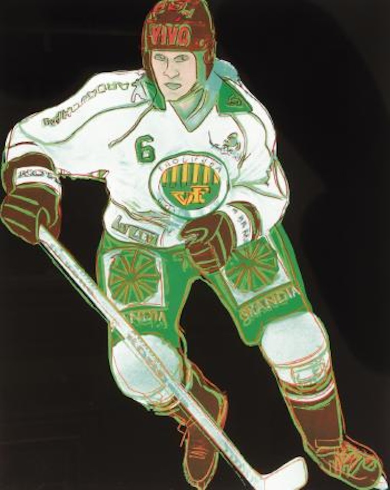 Frolunda hockey player by Andy Warhol