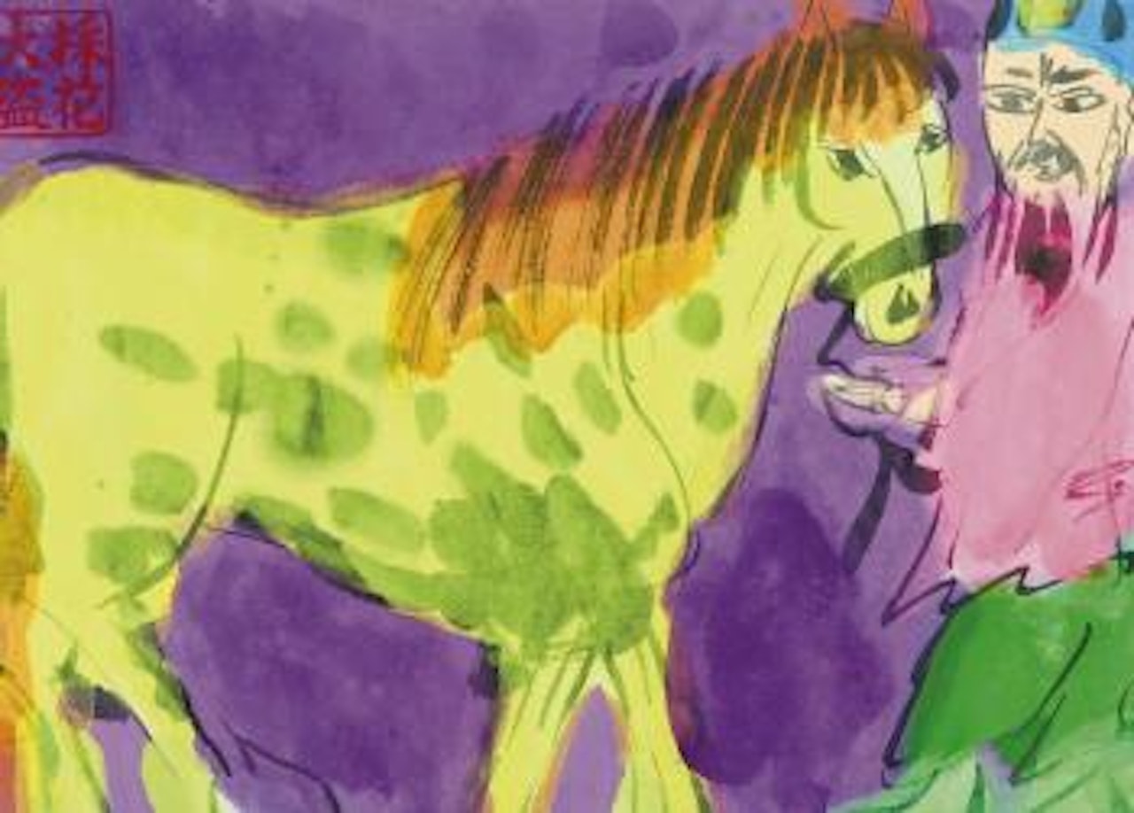 Paard en ruiter by Walasse Ting