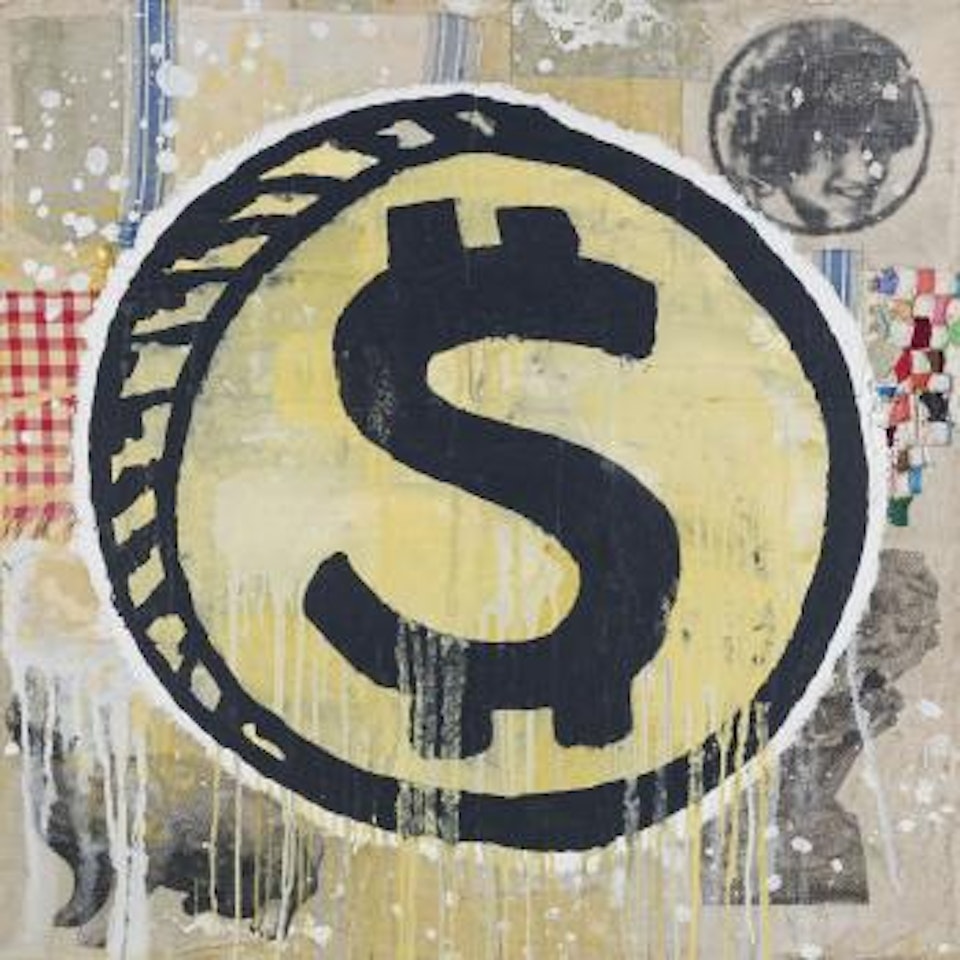 Dollar painting 2 by Donald Baechler