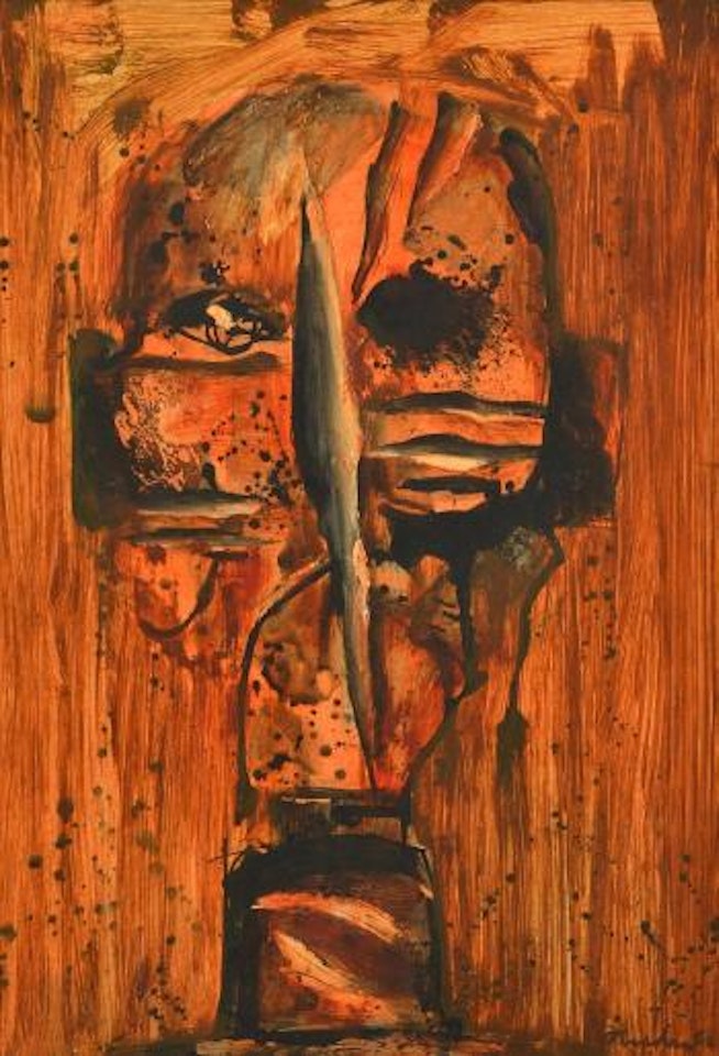 Cratered head by Albert Tucker